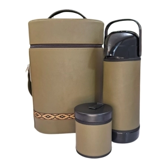 KIT MATEIRA COM ZÍPER 3 PEÇAS VERDE MILITAR
