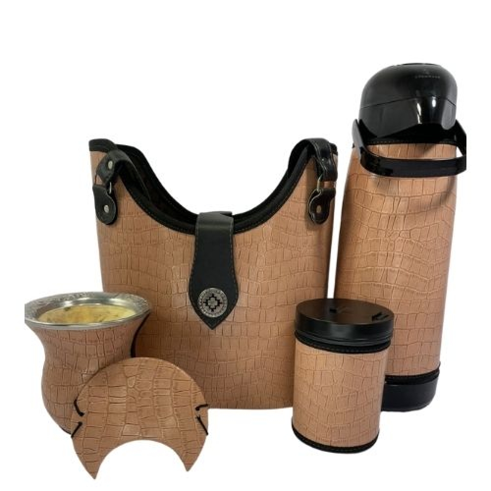 MATEIRA KIT SLIM 1,8L 5 PEÇAS - croco nude (ref4042)
