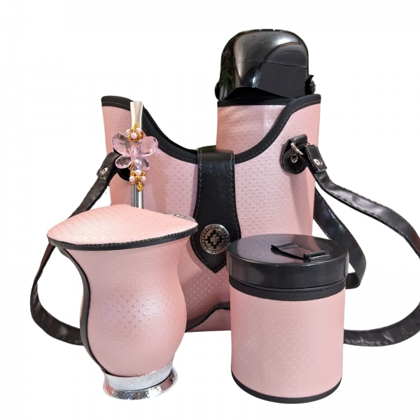 KIT CHIMARRÃO SLIM 1,0L 6 PEÇAS ROSA CLARO - SLIM 6  PEÇAS ROSA