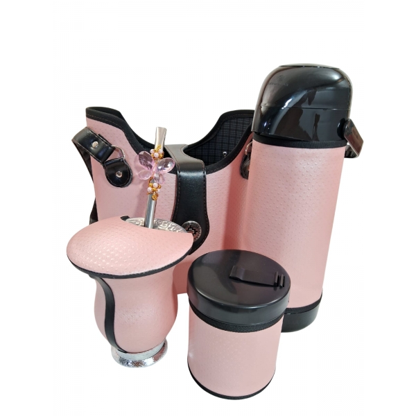KIT CHIMARRÃO SLIM 1,0L 6 PEÇAS ROSA CLARO - SLIM 6  PEÇAS ROSA