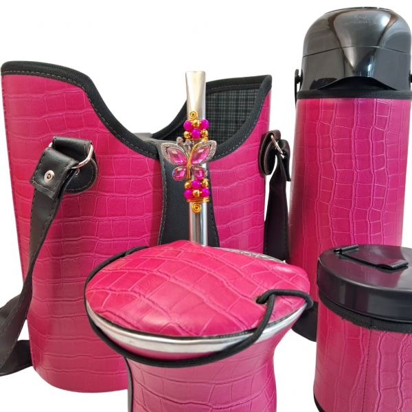 KIT CHIMARRÃO SLIM 1,0L 6 PEÇAS PINK - SLIM 6  PEÇAS