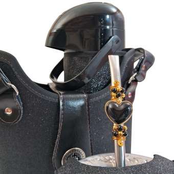 KIT CHIMARRÃO SLIM 1,0L 6 PEÇAS PRETA GLITTER