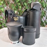 KIT CHIMARRÃO SLIM 1,0L 6 PEÇAS PRETA - SLIM 6  PEÇAS