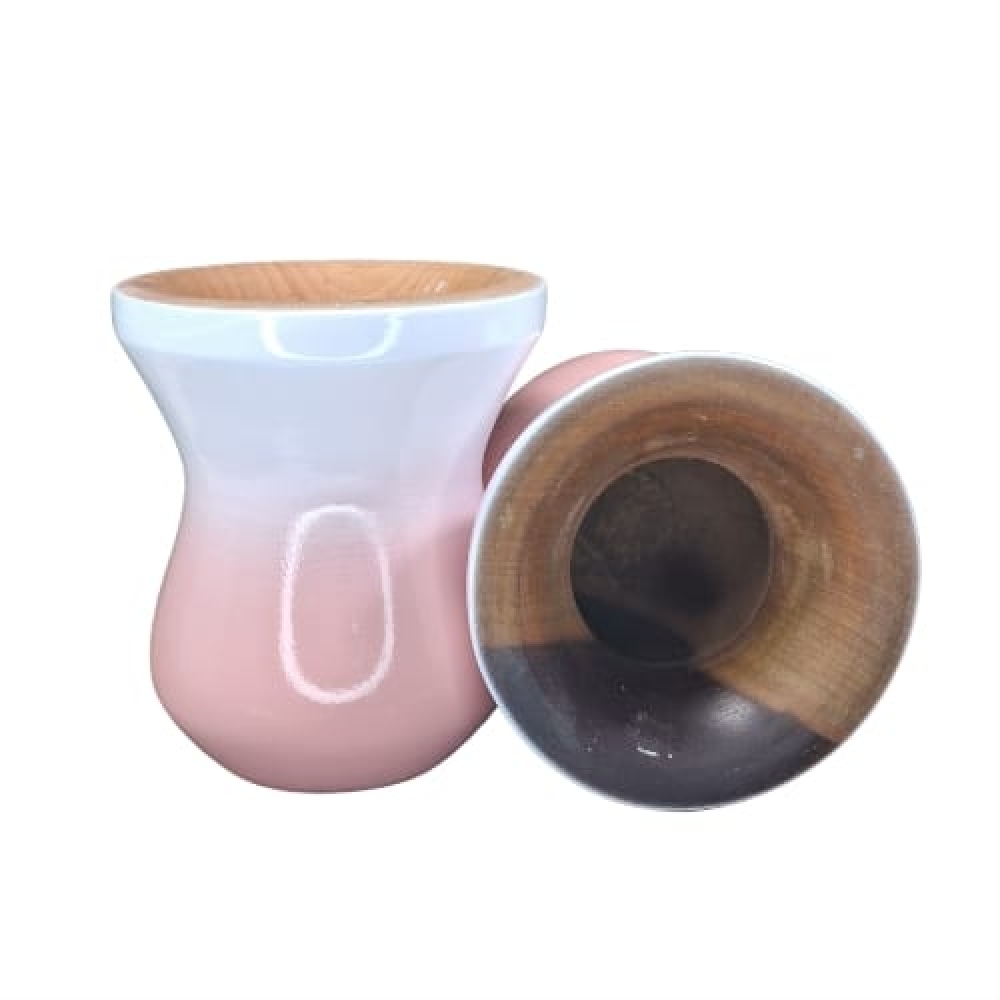 CUIA DE CHIMARRÃO MULTICOLOR - branca/salmão perolada