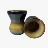 CUIA DE CHIMARRÃO LISA - Preto com verniz
