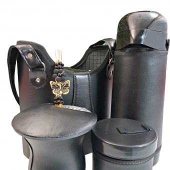 KIT CHIMARRÃO SLIM 1,0L 6 PEÇAS PRETA