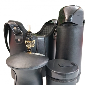KIT CHIMARRÃO SLIM 1,0L 6 PEÇAS PRETA