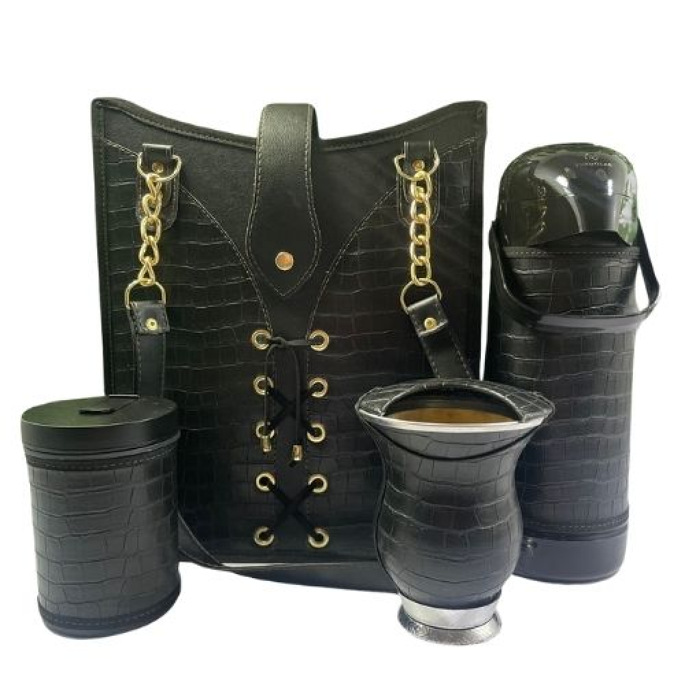 MATEIRA KIT BELLA - preto croco (ref4172)
