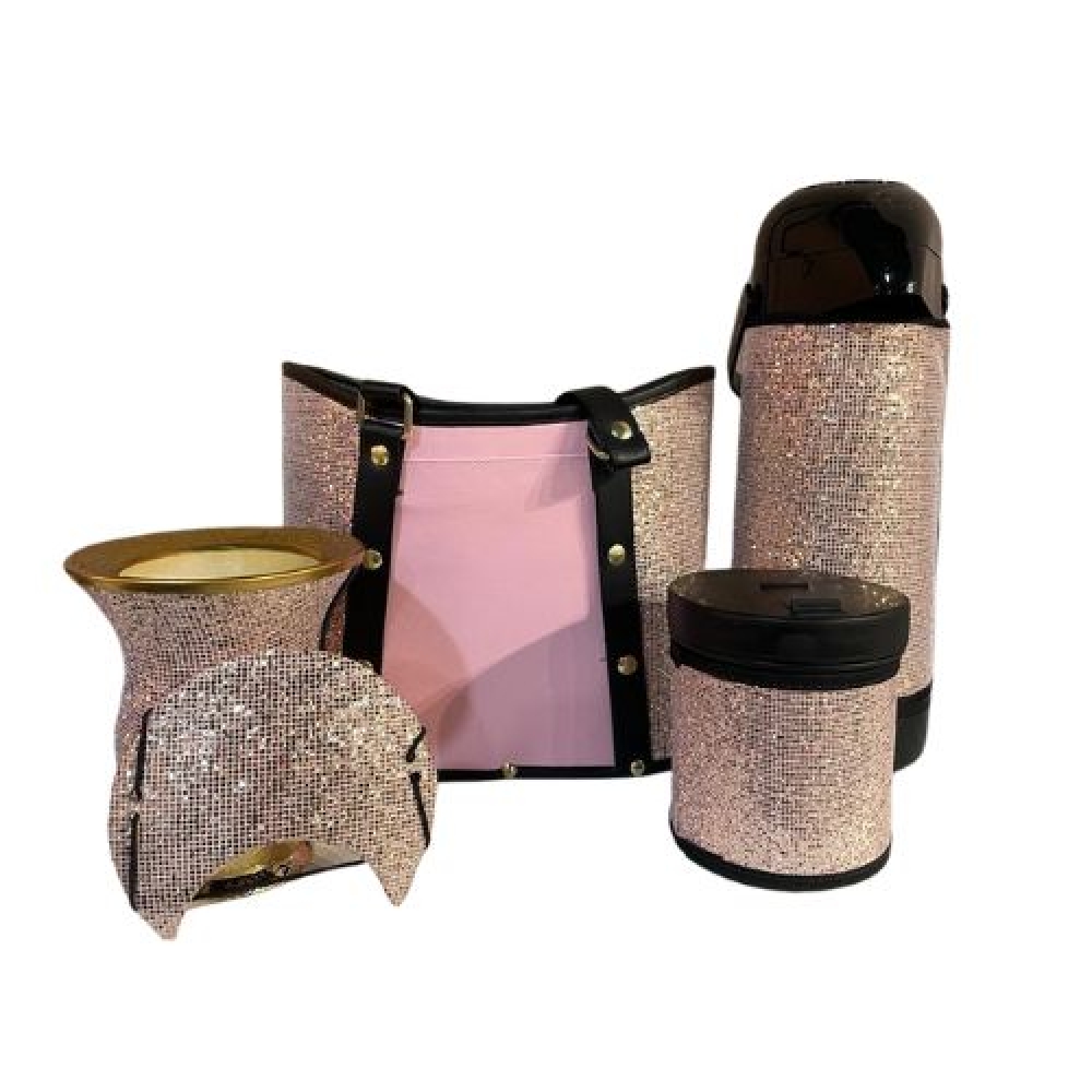 KIT MATEIRA SOCIAL - rosa bebe/brilho (ref.4005)